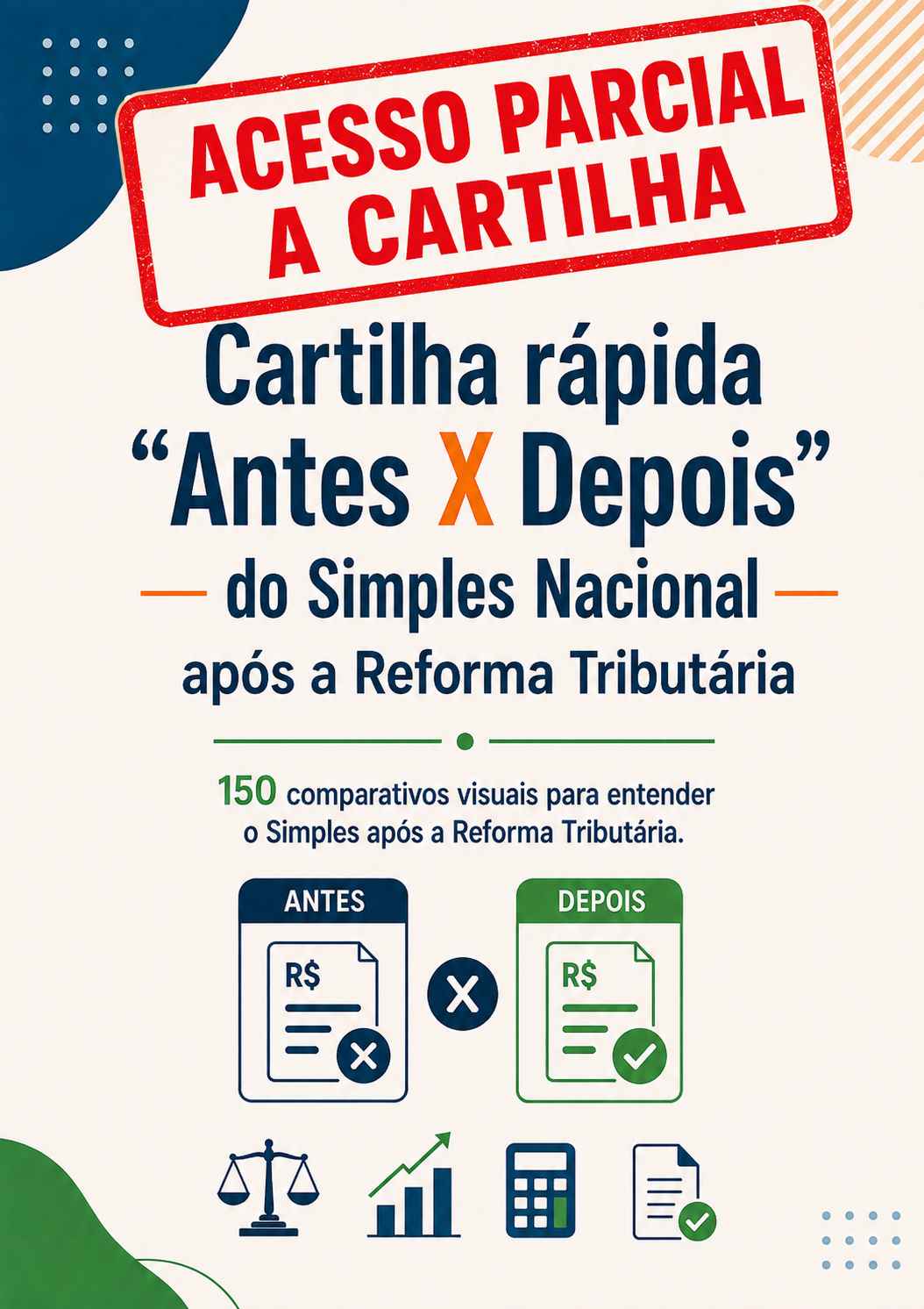 Acesso parcial à Cartilha rápida Antes X Depois do Simples Nacional